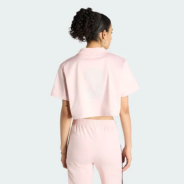 Áo Croptop Nữ Adidas Pearl Jersey Jacqard Pink KE3372 Màu Hồng Size S