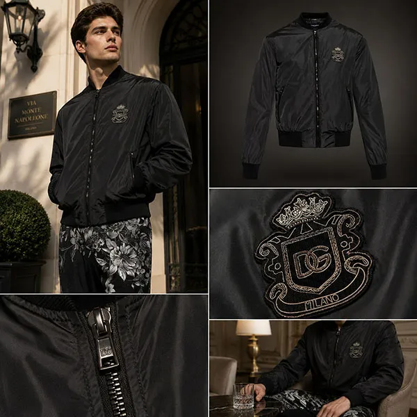 Áo Khoác Nam Dolce & Gabbana D&G G9ABPZ GK292 N000 Màu Đen Size 48
