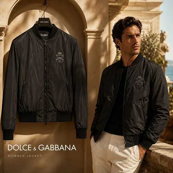 Áo Khoác Nam Dolce & Gabbana D&G G9ABPZ GK292 N000 Màu Đen Size 48