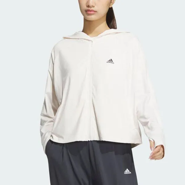 Áo Khoác Nữ Adidas Knit UPF Jacket JJ1336 Màu Trắng Size M