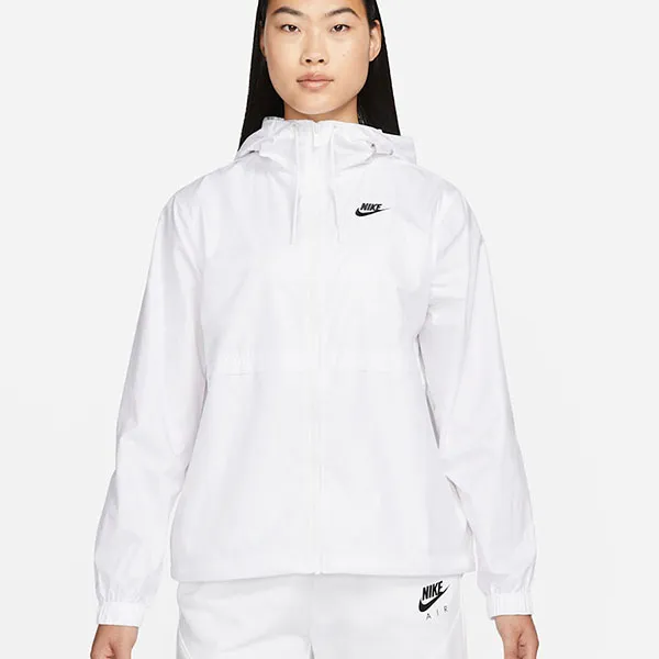 Áo Khoác Nữ Nike Sportswear Essential Repel Woven Jacket White DM6180-100 Màu Trắng Size L