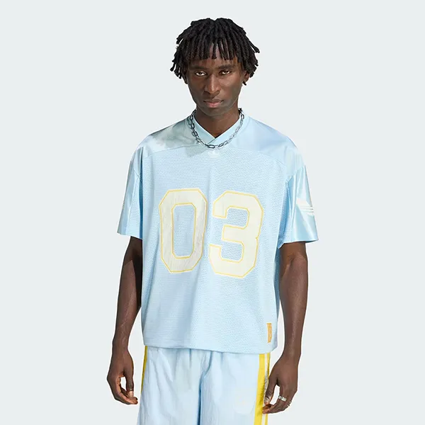 Áo Phông Nam Adidas Originals Football Jersey T-Shirt KU3878 Màu Xanh Nhạt Size S