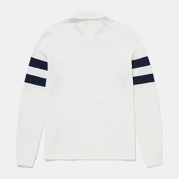 Áo Polo Dài Tay Nam Lacoste Men's L1312 Border PH4704-70V Màu Trắng Size 5