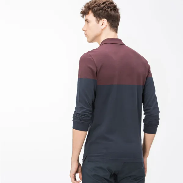 Áo Polo Dài Tay Nam Lacoste Men's Slim Fit PH1920-20M Phối Màu Size 2