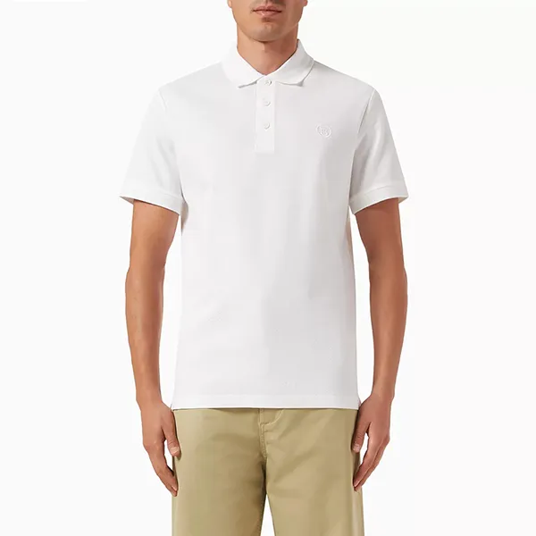 Áo Polo Nam Burberry Eddie Polo Shirt Màu Trắng Size XS