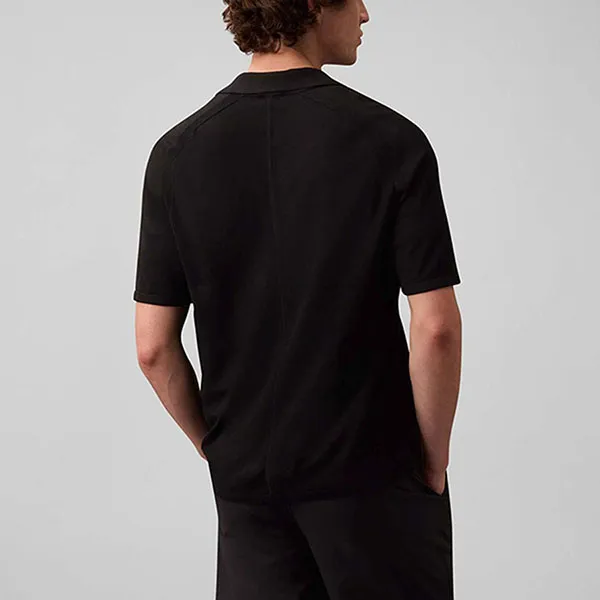 Áo Polo Nam Calvin Klein CK Fine Knit Sweater 40EM320-001 Màu Đen Size XS