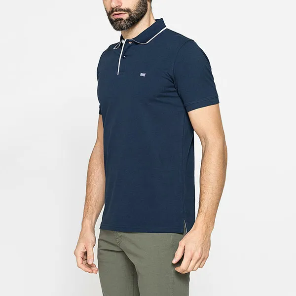 Áo Polo Nam Carrera Jeans Pique Cotton 819C0075A_687 Màu Xanh Đậm Size M