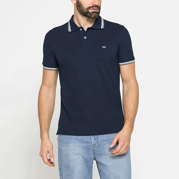 Áo Polo Nam Carrera Jeans Pique Cotton 819F0075A_687 Màu Xanh Đen Size M