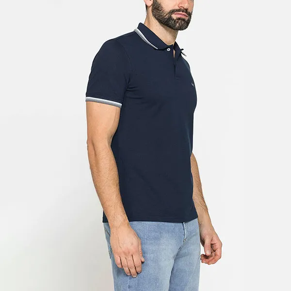 Áo Polo Nam Carrera Jeans Pique Cotton 819F0075A_687 Màu Xanh Đen Size M
