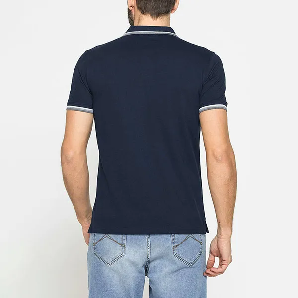 Áo Polo Nam Carrera Jeans Pique Cotton 819F0075A_687 Màu Xanh Đen Size M