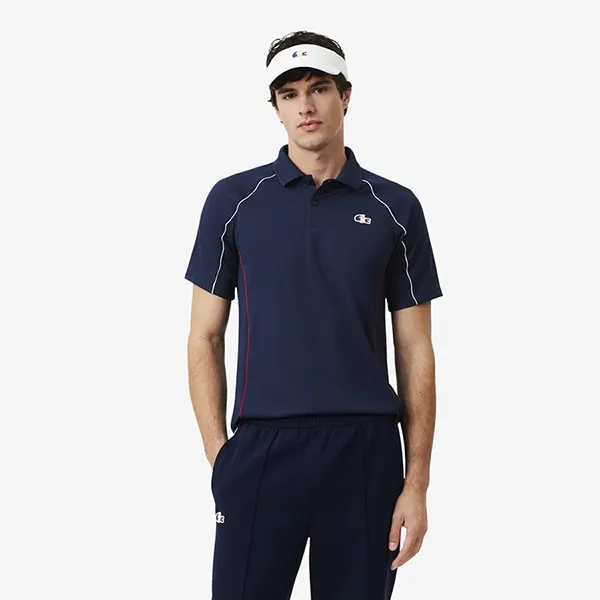 Áo Polo Nam Lacoste French Tennis Team DH0468 - 166 Màu Xanh Navy Size 3