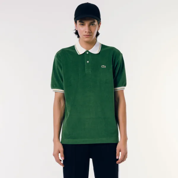 Áo Polo Nam Lacoste High-gauge Pile Fabric Loose PH005J-132 Màu Xanh Lá Size 2