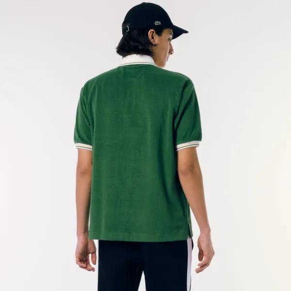 Áo Polo Nam Lacoste High-gauge Pile Fabric Loose PH005J-132 Màu Xanh Lá Size 2