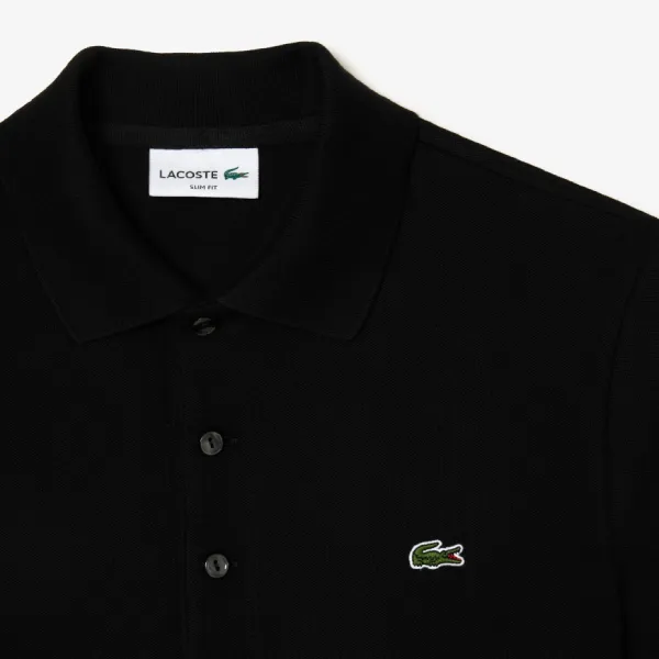 Áo Polo Nam Lacoste Men's Piqué Slim Fit Stretch PH6348 - 031 Màu Đen Size 2