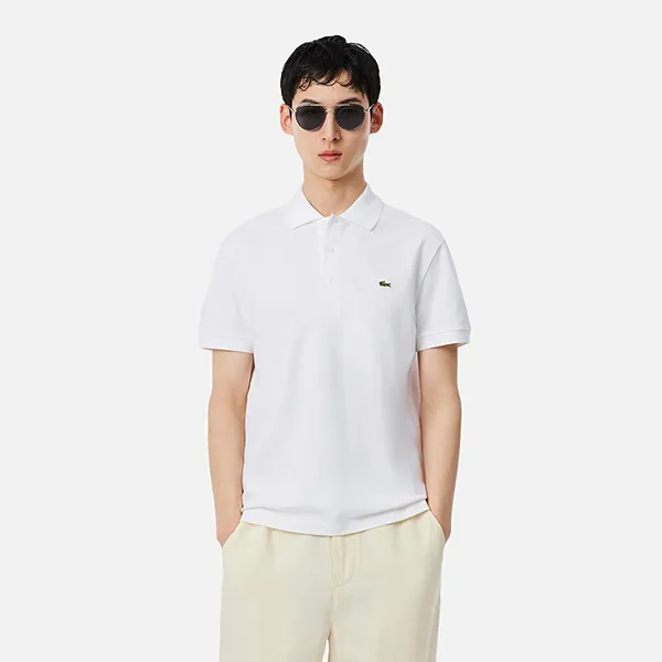 Áo Polo Nam Lacoste Men's Piqué Stretch PH6348 001 Màu Trắng