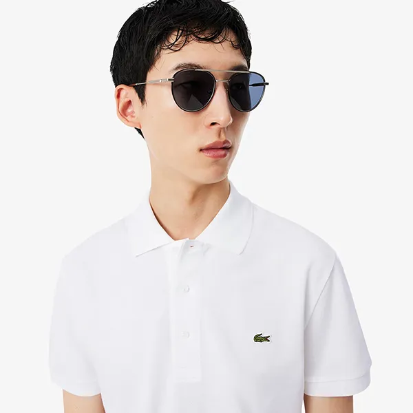 Áo Polo Nam Lacoste Men's Piqué Stretch PH6348 001 Màu Trắng
