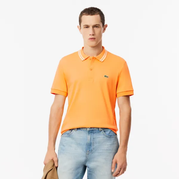 Áo Polo Nam Lacoste Men's Regular Fit Pima Cotton Polo DH5922 - JCH Màu Cam Size 3