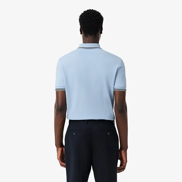 Áo Polo Nam Lacoste Men's Regular Fit Trim Accent L.12.12 Polo PH9875 - HBA Màu Xanh Blue Size 4