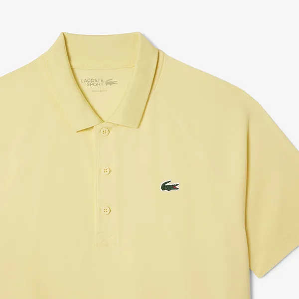 Áo Polo Len Nam Lacoste Men's Regular Fit UV Protect Golf DH3201 - 107 Màu Vàng Size 3