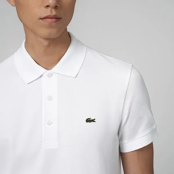 Áo Polo Nam Lacoste Men's Slim Fit Piqué Màu Trắng Size 3