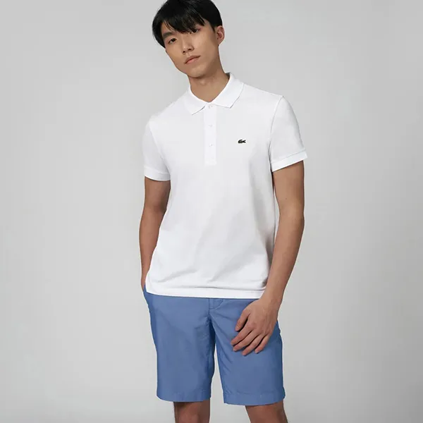 Áo Polo Nam Lacoste Men's Slim Fit Piqué Màu Trắng Size 3