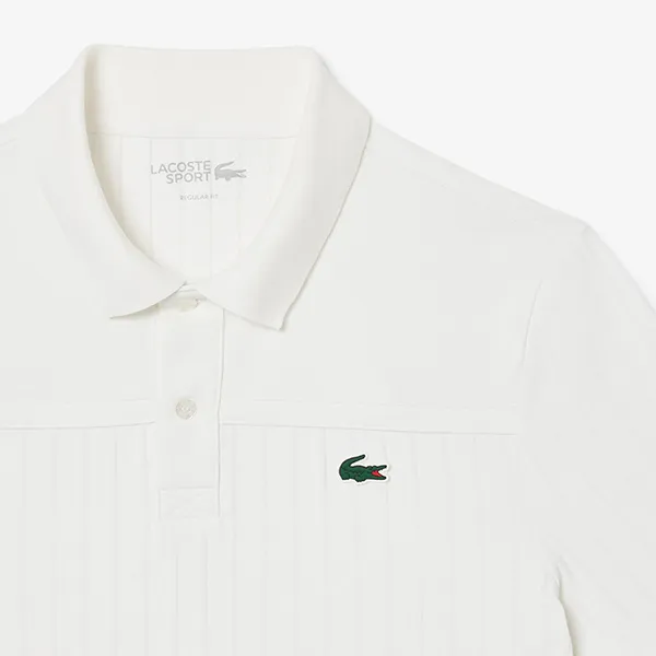Áo Polo Nam Lacoste Men's Ultra Dry Badge Accent Tennis Heritage DH8960 800 Màu Trắng Size 3