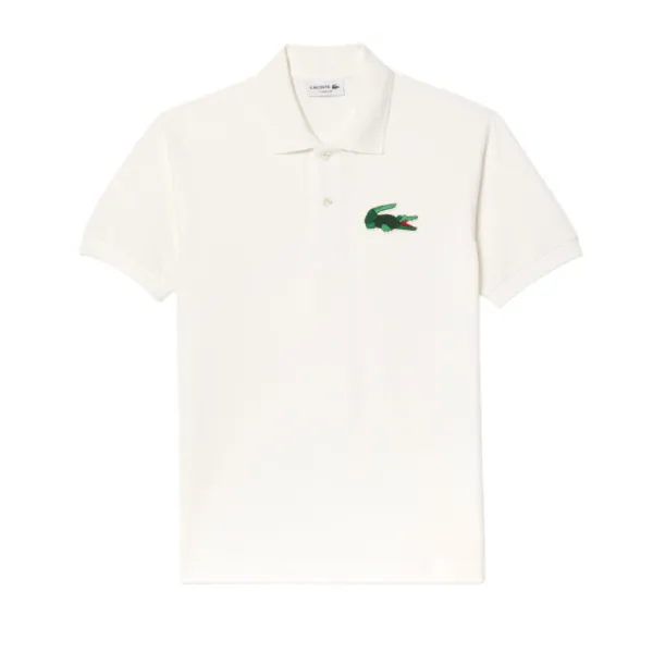 Áo Polo Nam Lacoste Original L.12.12 Crocodile Badge Polo Shirt PH6669 70V Màu Trắng Size 3