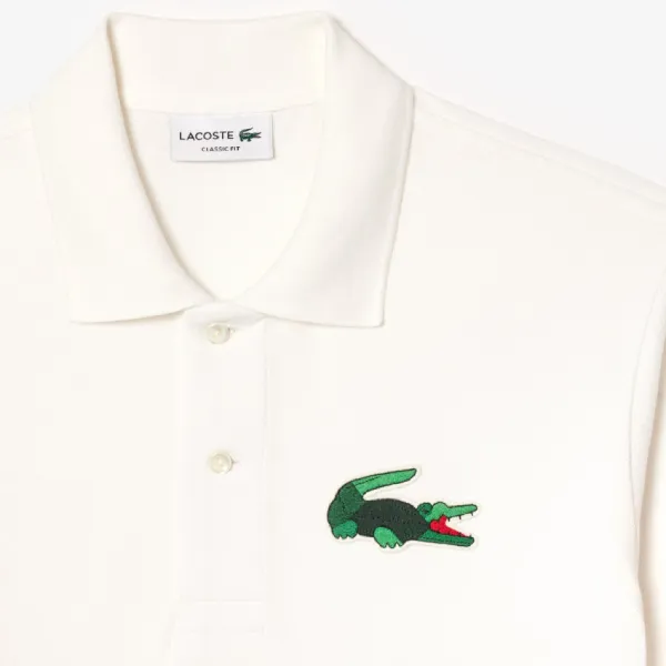 Áo Polo Nam Lacoste Original L.12.12 Crocodile Badge Polo Shirt PH6669 70V Màu Trắng Size 3