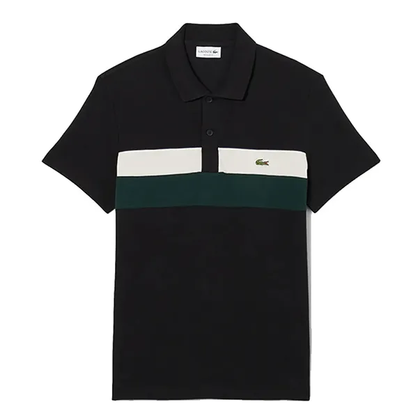 Áo Polo Nam Lacoste Regular Fit Colour Block Petit Piqué Shirt Black PH5918 6XH Màu Đen Size S