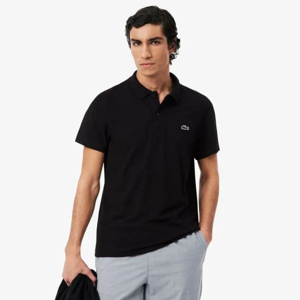Áo Polo Nam Lacoste Regular Fit Cotton Polo Shirt DH8342 - 031 Màu Đen Size 4