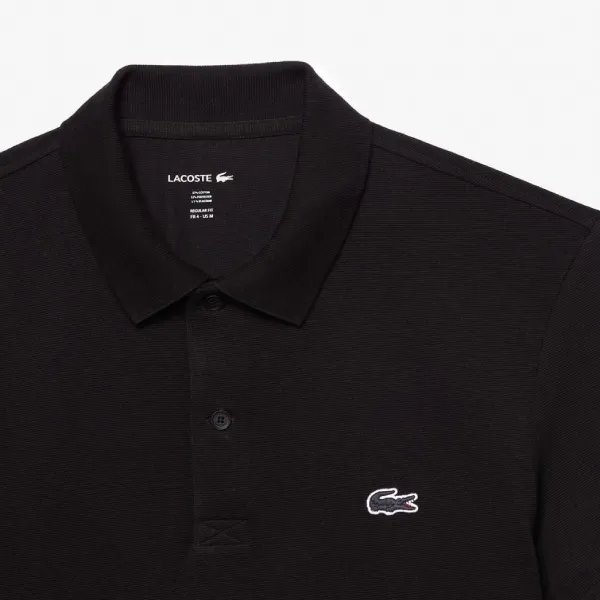Áo Polo Nam Lacoste Regular Fit Cotton Polo Shirt DH8342 - 031 Màu Đen Size 4