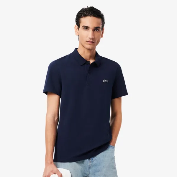 Áo Polo Nam Lacoste Regular Fit Cotton Polo Shirt DH8342 - 166 Màu Xanh Navy Size 4
