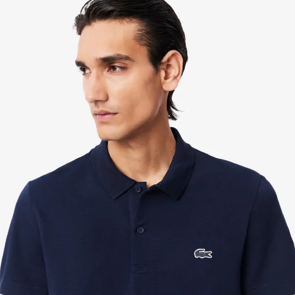 Áo Polo Nam Lacoste Regular Fit Cotton Polo Shirt DH8342 - 166 Màu Xanh Navy Size 4