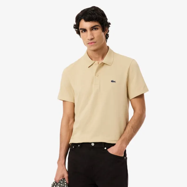 Áo Polo Nam Lacoste Regular Fit Cotton Polo Shirt DH8342 - 8XF Màu Be Size 3