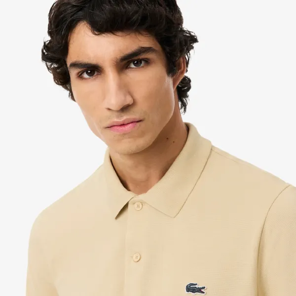 Áo Polo Nam Lacoste Regular Fit Cotton Polo Shirt DH8342 - 8XF Màu Be Size 3