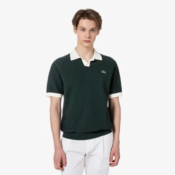 Áo Polo Nam Lacoste Regular Fit Green PH843E 132 Màu Xanh Rêu Đậm Size 3