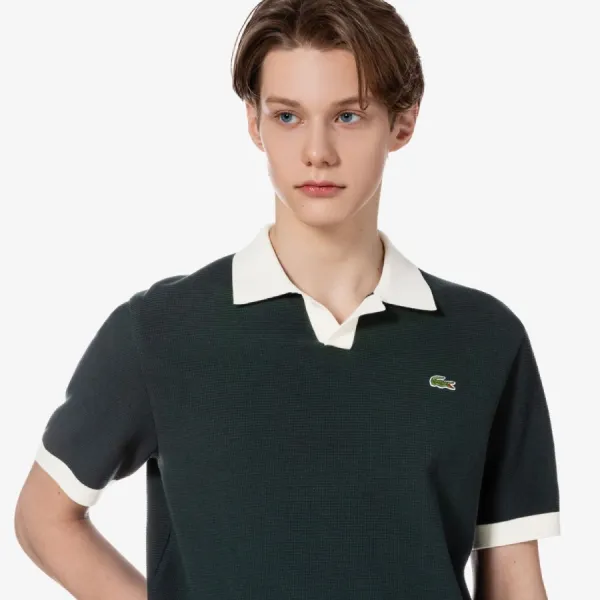Áo Polo Nam Lacoste Regular Fit Green PH843E 132 Màu Xanh Rêu Đậm Size 3