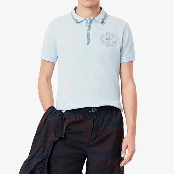 Áo Polo Nam Lacoste Regular Fit L.12.12 Badge PH9960 - T01 Màu Xanh Nhạt Size 5