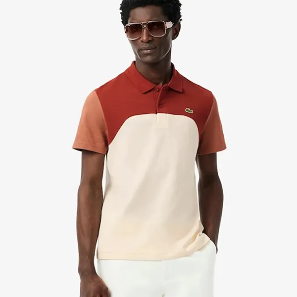 Áo Polo Nam Lacoste Regular Fit L.12.12 Colorblock PH9563 HBI Phối Màu Size 4