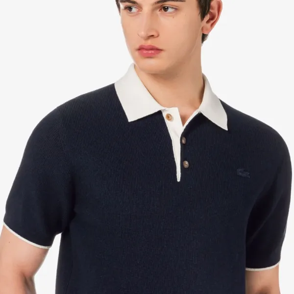 Áo Polo Nam Lacoste Regular Fit Navy Blue PH943E 166 Màu Xanh Đen Size 3
