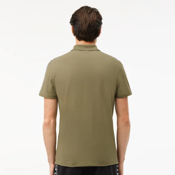 Áo Polo Nam Lacoste Regular Fit Stretch Petit Pique Polo Shirt PH7398 - BMY Màu Xanh Khaki Size 5
