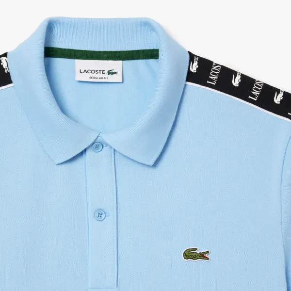 Áo Polo Nam Lacoste Regular Fit Stretch Petit Pique Polo Shirt PH7398 - HBP Màu Xanh Blue