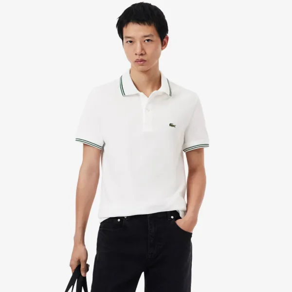 Áo Polo Nam Lacoste Men's Regular Fit Trim Accent L.12.12 PH9875 - 001 Màu Trắng Size 4