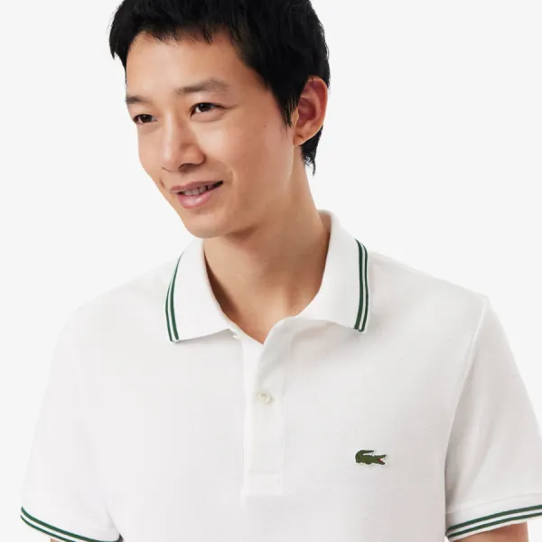 Áo Polo Nam Lacoste Men's Regular Fit Trim Accent L.12.12 PH9875 - 001 Màu Trắng Size 4