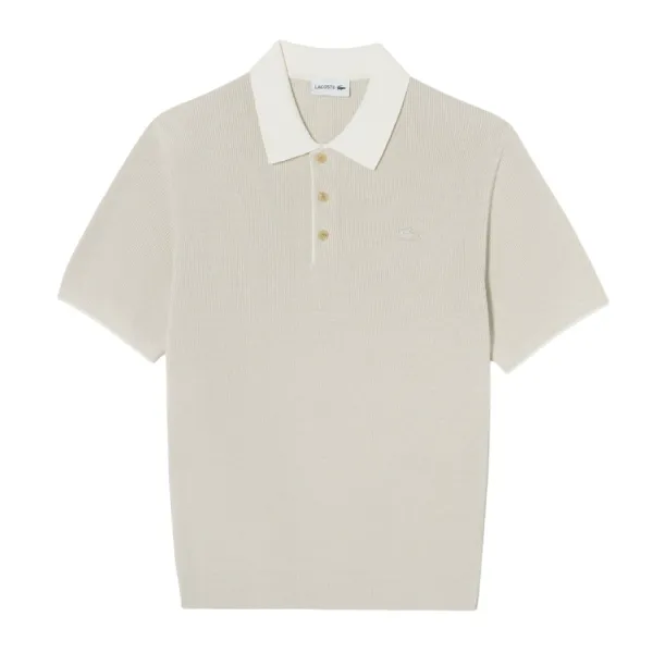 Áo Polo Nam Lacoste Short Sleeve Sweater Polo Shirt Regular Fit PH943E I18 Màu Beige Size 3