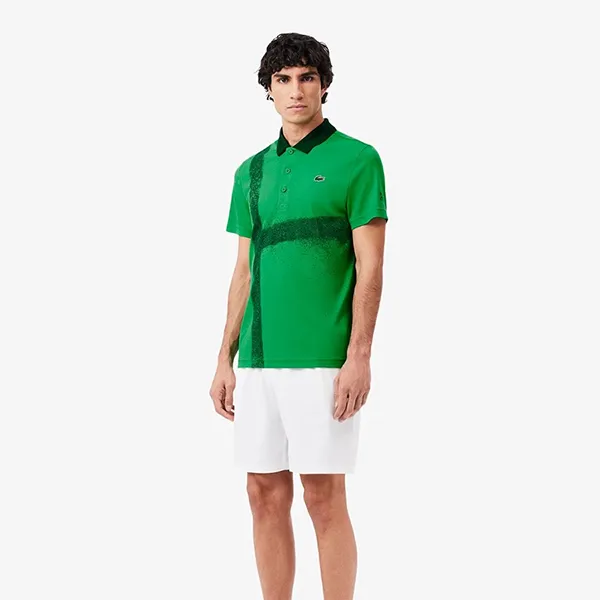 Áo Polo Nam Lacoste Tennis x Novak Djokovic DH8971 - SIW Màu Xanh Green Size 4