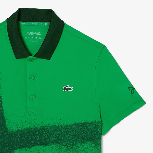 Áo Polo Nam Lacoste Tennis x Novak Djokovic DH8971 - SIW Màu Xanh Green Size 4