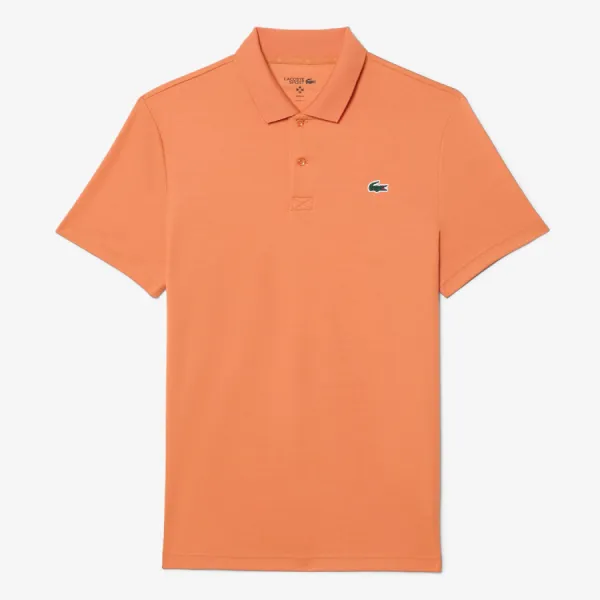 Áo Polo Nam Lacoste x Daniil Medvedev Men's Slim Fit Tennis DH9985 - IY0 Màu Cam Đất Size 3