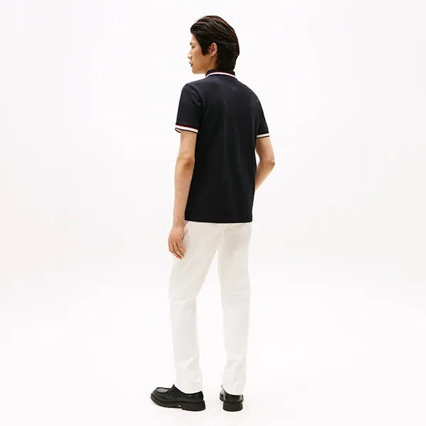 Áo Polo Nam Tommy Hilfiger Cuff Slim Fit 40308 - BDS Màu Đen Size M