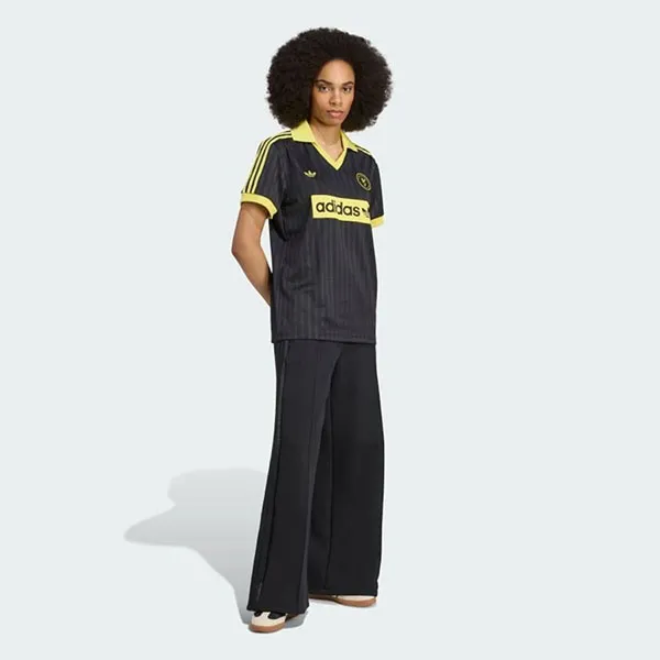 Áo Polo Nữ Adidas Football Jacquard Jersey Black JW2562 Màu Đen Vàng Size M